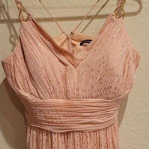 Long Dress - Peach and Gold